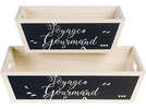 "Voyage Gourmand" display tray : Trays, baskets