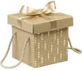 Coffret carton cadeau or et rouge : Boxes