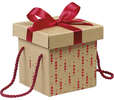 Coffret carton cadeau or et rouge : Boxes