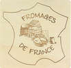 Plateau bois bosco carré "Fromages de France" : Plateaux & planches