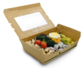 50 kraft cardboard boxes with window  : Vaisselle snacking