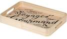 "Voyage gourmand" wooden tray : Trays & boards