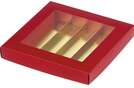 Cardboard chocolate gift box, red/gold : Boxes
