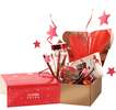 "Season's Greetings" sleeved cardboard gift box, square, red : Boxes