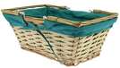 Lined Rectangle Basket : Trays, baskets