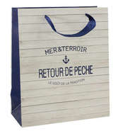"Retour de pêche" rectangular cardboard bag : Bottles packaging