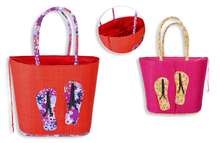 Pack of 3 tote bags with flips flops motif : Bags