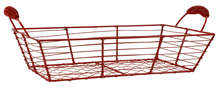 Metal mesh basket, poppy red : Trays, baskets