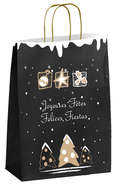 Christmas kraft paper bags - chic black : Celebrations