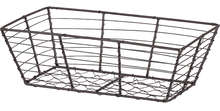 Corbeille métal rectangle effet vieilli : Trays, baskets
