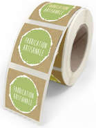 "Fabrication Artisanale" labels : Packaging accessories