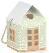 Little house gift box, pastel green : Celebrations