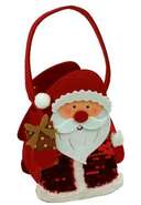 Santa Claus felt bag  : Trays, baskets