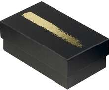 Mini confectionery gift box with 3 dividers, black and gold : Boxes