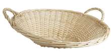 White wicker basket  : Trays, baskets