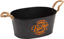 Oval metal bucket : Trays, baskets