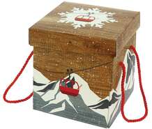 Folding square chalet gift box  : Celebrations