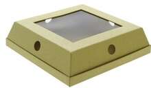 Square kraft cardboard cheese box  : Trays & boards