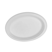 50 Oval bagasse plates : Events / catering