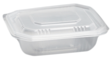 50 PP trays, BASE + transparent lid : Vaisselle snacking