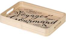 "Voyage gourmand" wooden tray : Trays & boards