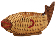 Bamboo fish basket  : Trays, baskets