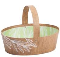 "Leaves" kraft paper hamper : Trays, baskets