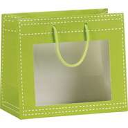 Aniseed green paper bag with PVC window  : Jars packaging