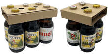 Cardboard "collar" beer carriers for 33 cl Steinie bottles : Bottles packaging
