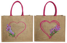 &#8220;Lavender&#8221; jute tote bag : Items for resale