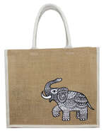 Cabas jute "Elephant Inde"  : Items for resale