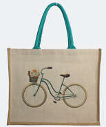 "Bicycle" jute tote bag : Items for resale