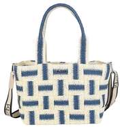 Blue and natural shoulder bag : Items for resale