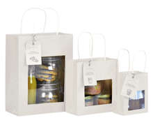 White Kraft Bag with window : Jars packaging