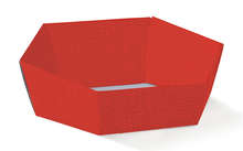 Hexagonal display tray, red : Trays, baskets