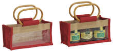 Jute bag for 3 jars x 250 or 125 gr : Jars packaging