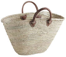 Moses basket style palm straw bag : Bags