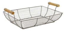 Silver-coloured metal basket : Trays, baskets