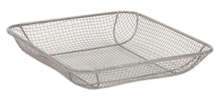 Silver-coloured metal mesh basket : Trays, baskets