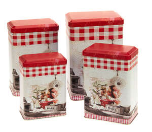 Product image Pack of 4 Metal Box - VINTAGE