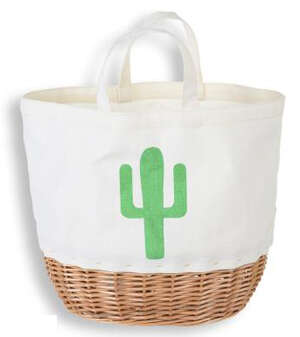 Product image Set of 3 small wicker + cotton bags