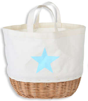 Product image Set of 3 small wicker + cotton bags