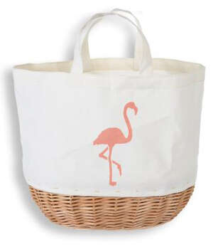 Product image Set of 3 small wicker + cotton bags