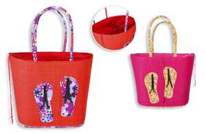 Product image Pack of 3 tote bags with flips flops motif