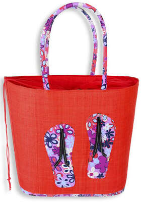 Product image Pack of 3 tote bags with flips flops motif