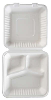Product image Pack of 50 100% natural lunch boxes - 3 compartments