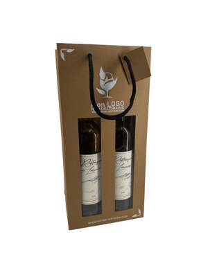 Product image Kraft bag for 1, 2 or 3 bottles (Customization possible)