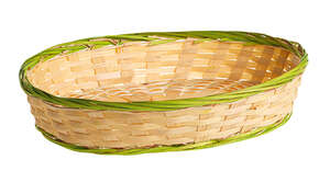 Product image Bamboo basket with green trim