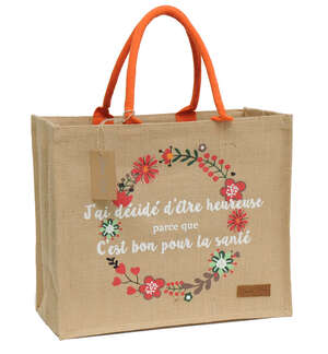 Product image "Joan Rich" luxury hessian shopping bag