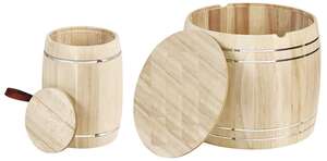 Product image Small and large wooden barrels